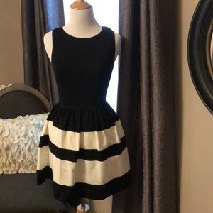 Bar 111 black and white striped dress xs